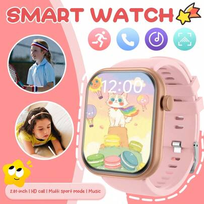 SIMSONLAB 2.01 英寸，儿童智能手表，电话，无线通话功能，时尚，休闲，接收信息，海量表盘，男士手表，多种运动模式，远程拍照，音乐控制，适合作为礼物送给家人和朋友