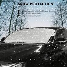 Car Windshield Cover For Ice And Snow, With Multi-Functional Snow Removal Tool, Windshield Cover ,Car Snow Cover ,Water, Heat & Sag-Proof Car Windshield Snow Cover ,Winter Windshield Covers ,Medium 68"X37",All-Weather Oxford Cloth Windproof And UV Protection Shade Is Suitable For Cars, SUVs, Trucks,General Motors, Car Interior Sun Protection