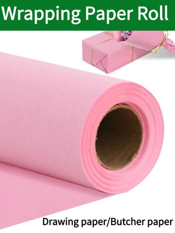 1 Roll Of Multi-Purpose Black Kraft Paper In Various Sizes, Suitable For Phone Packaging, Gift Wrapping, Shipping, Mailing, Packaging, Bulletin Boards, DIY, Desk & Floor Covering, Tissue Paper And Book Covers
