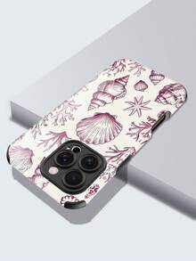 1 件全新甜美粉色浪漫海洋元素贝壳与海星图案防震防滑柔软 TPU + PC 混合手机壳适用于 Apple 16/16 Plus/16 Pro/16 Pro Max 防水防摔防刮 - 彩色 - 查看 3