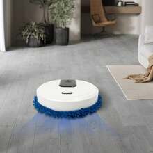 3-In-1 Smart Robot Vacuum Cleaner, USB Rechargeable, Intelligent Vacuum Cleaner With Dry & Wet Mopping Function - White - View 2