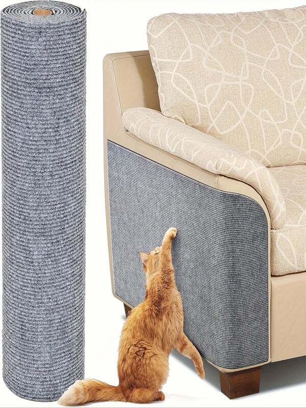 Extra Long Cat Scratching Post With Self-Adhesive, Self-Adhesive Furniture Protectors For Cats, Wall Protectors, Sofa Adhesive Protectors, Sofa, Door And Cat Tree Stand Trimming Scratching Pads