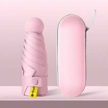 1 Stück/6/8 Knochen kompakter Mini-Regenschirm - wasserdicht, tragbar, leicht, UV-Schutz, windfest, einfach zu tragen, Faltdesign mit Tragetasche - perfekt für Outdoor-Aktivitäten, Reisen und den täglichen Gebrauch