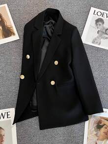 New Autumn Style Women's Personalized Black Blazer.This Is A Jacket-Style Blazer That Combines Fashion Sense And A Sunny Vibe. It Is Suitable For Important Occasions Such As Dates, Parties, Weddings, And Festival Celebrations. It Can Also Be Used As Women's Outerwear For Going Out And Christmas Clothing.