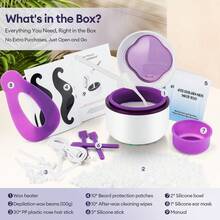 Foreverlily Mini Wax Kit – Specially Designed For Nose Hair, Ear Hair, And Eyebrows | Compact & Portable - 紫色 - 查看 5