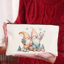 圣诞主题化妆包，多件套可选（1/5/10/20件），多功能珠宝袋，圣诞礼品袋，零钱包，糖果袋，带有圣诞老人，精灵，圣诞树和其他节日设计，是营造圣诞气氛的必备品，便携多用途实用布袋，充满节日气氛，圣诞节和新年聚会，派对，礼品分发和存储的必备包装袋，适合男士和女士