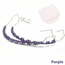 1Pair Metal Wires Fake Braces Colorful Brackets For Teeth Temporary Metal Bracket Orthodontic Dental Decor Ligature Ties Dental - 薄荷綠 - 查看 1