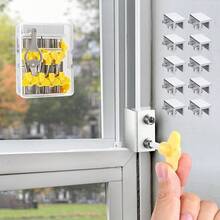 [4 Sets] Sliding Window Lock With Key Aluminum Alloy Adjustable Security Lock (Silver) Single Hole Quick Installation Anti-Theft And Anti-Theft Suitable For Vertical/Horizontal Windows - Silver-large - View 2