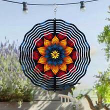2D Wind Spinner Metal Garden Decor, Memorial Gift, Outdoor Porch Lawn Ornament, Spring Summer Decoration, No Electricity Or Battery Needed - Multicolor - View 9