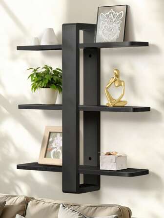 Floating Shelves For Wall Mounted Shelving Unit All Pine Wood 3-Tier Large Modern 20in Shelf For Bedroom Living Room Office Bathroom Home Decor Storage Plant Photo Display