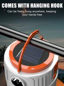 1pc/2pcs Solar Led Camping Light,Solar Powered Portable Rechargeable Camping Lanterns, Outdoor Lighting Lamp With Mobile Phone Charging Function,Multi-Functional Emergency Lamp - Phone Charger Handled LED Tent Light