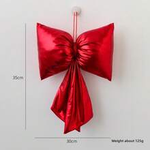 Adorno colgante de árbol de Navidad con lazo de cuero glaseado, decoración del hogar para fiestas, decoración navideña, decoración de invierno para el hogar