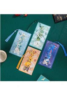 1pc Metal Bookmark, Van Gogh Painting Hollow Imprint Series Book Page Clip, Gift Set, New Year Souvenir (Actual Product May Differ From Image) - Multicolor - View 9