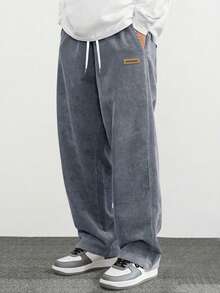 بناطيل رجالية كاجوال من الكوردوروي بساق مستقيمة، م...