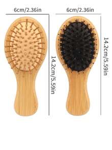 Dryhair 1件装直发梳，毛竹手柄梳子，方便携带，适用于化妆、返校、旅行度假等场合，是女士美发配件的理想之选。产品包括：梳子、发刷、边缘梳、梳头、梳子、解结梳、球形梳、迷你梳、梳子套装、木梳、发刷、梳子、后梳、发刷、边缘梳、梳头、梳子套装、梳头、迷你梳、解结梳、美发产品、美发工具、美发用品、护发、卷发梳、理发师、理发配件、美发设备、旅行必备、发型、美发、发刷、后梳、造型梳、卷发梳、边缘梳、梳子、梳头、梳子套装、梳头、卷发梳、解结梳、女士发刷、头发、旅行、美发产品、美发工具、头发理发用品、理发师、理发配件、理发店、美发设备 - 棕色 - 查看 4