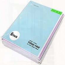 Mintra Office Spiral Notebooks - 1 Subject, 70 Sheets, College Ruled, 8inx10in, Bulk Pack, Pastel Covers, Set Of 6 - For School, Office, Business, Professional (04693) - Pastel-CollegeRuled - Xem 4