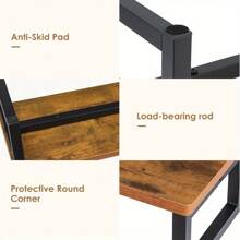 Vintage Monitor Stand Riser Desktop Storage Organiser Shelf 55 X 23 X 14cm For Notebook PC Printer Lift Stands - Variant - View 3