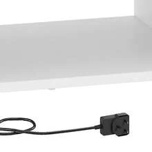 Coffee Table High Gloss With RGB LED Lights, Adjustable Storage Shelf, 97.5 X 48 X 45 Cm - White - View 7