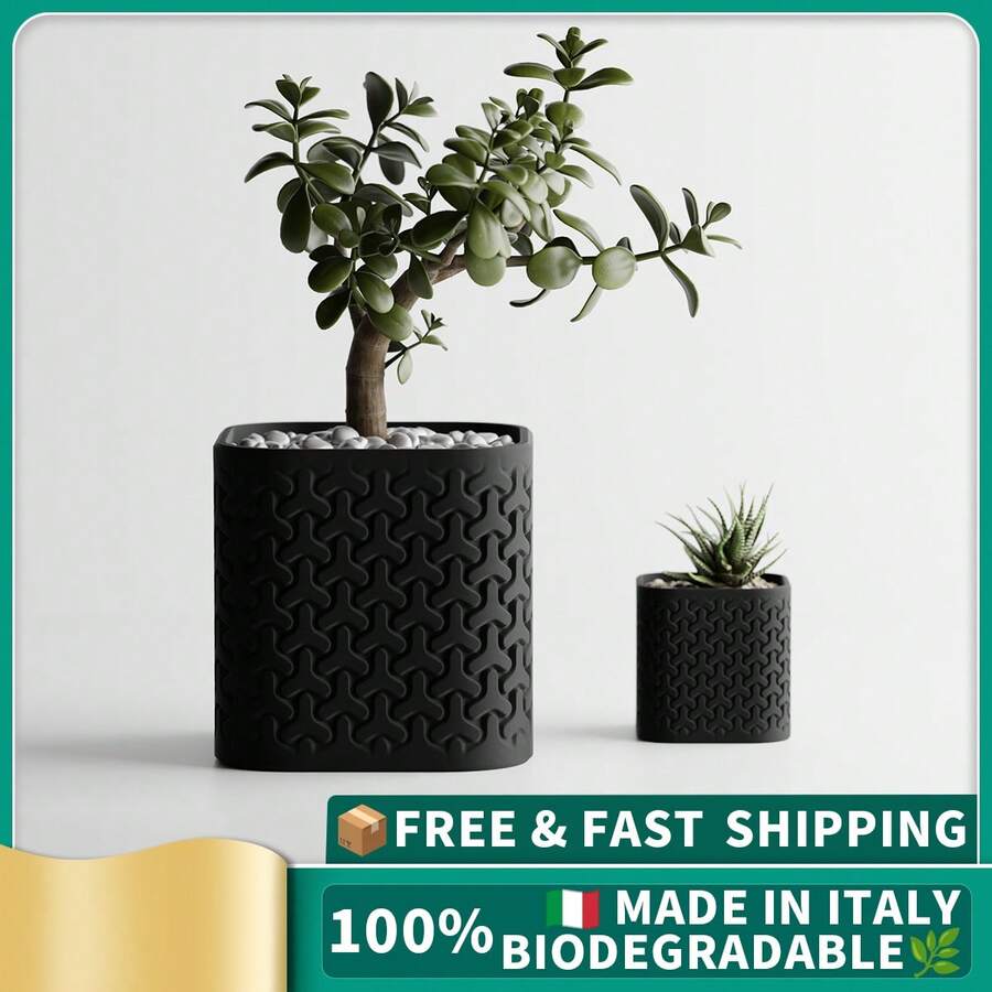 ORIZZONTE Jarrón decorativo con diseño geométrico. Disponible en dos tamaños. Ideal para decoración del hogar, centro de mesa o florero. 100 % fabricado en Italia. Envío desde Italia.