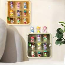 1pcBlind Box Figure Display Case, Wall Mounted Showcase, Clear Acrylic Figures Display Stand, Dust-Proof Doll Toy Storage Organizer, As Halloween, Christmas Gift - Multicolor - View 6