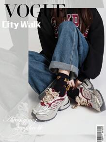 Alan Vincent【城市运动鞋系列】银红女鞋2025新款厚底运动鞋舒适时尚跑步鞋增高休闲运动鞋女户外鞋女士鞋透气网眼 - 酒紅色 - 查看 3