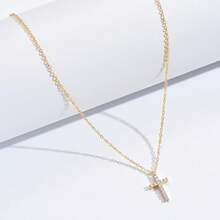 Cross Necklace For Women, Dainty 18K Gold Plated/Sterling Silver Small Cross Pendant Necklace Simple Gold Cross Necklaces For Women  Faith Jewelry Gift2025 - CZ Cross-Gold - Xem 2