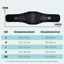 透气3D针织腰部支撑带 - 可调节背部支撑，男女适用，符合人体工程学设计 - 黑色 - 查看 4