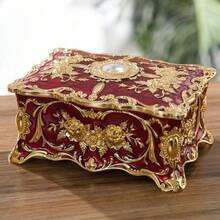 European Style Retro Metal Jewelry Box - Creative High-End Storage For Rings & Necklaces (Gift Idea) - Nhiều màu - Xem 5