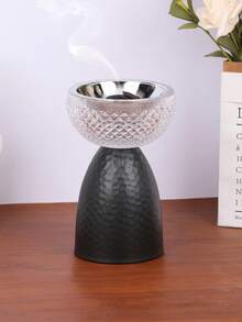 1 Pc/1 Set Simple And Elegant Transparent Glass Incense Burner/Incense Burner Stand, It Can Be Used As An Aromatherapy Diffuser, Aromatherapy Burner Is Used To Create An Elegant Atmosphere, It Can Also Be Used For Tea Room Decoration Can Be Used As An Ornament, It Is Suitable For Home Decoration, House Decoration