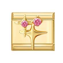 1pc Gold Series Modular DIY Bracelet, With Classic Animal Print, Flower, Starfish, Butterfly Elements, Rhinestone Design, Urban Casual Style, Essential For Christmas & Halloween, Autumn Tones, Local , Practical & Fashionable, Christmas Style, Charming Design, Stainless Steel Jewelry, Christmas Decor, Autumn Office Style, Party Outfit Guide, Christmas Gift, Christmas Home Decor, Elegant Black Design