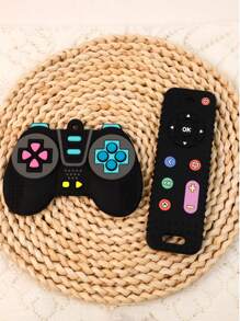 2pcs Silicone Teethers - Remote Control & Game Controller Teething Toys, Educational & Fun Sensory Chew Toys For 6-12 Months Babies