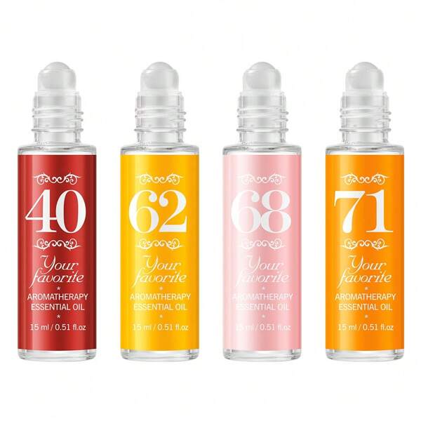 1PC Roll-On Fragrance Essential Oil: Fruit, Floral, Rose, Freesia, Cedar, Vanilla, Caramel. Multiple Scents, Suitable For Dates, Parties, And As A Gift For Friends