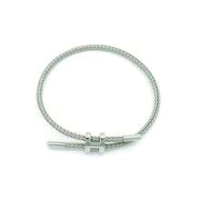 1pc Adjustable Stainless Steel Wire Rope Bracelet, 3D Hard Gold Plated - Adjustable Hand Strap - View 20