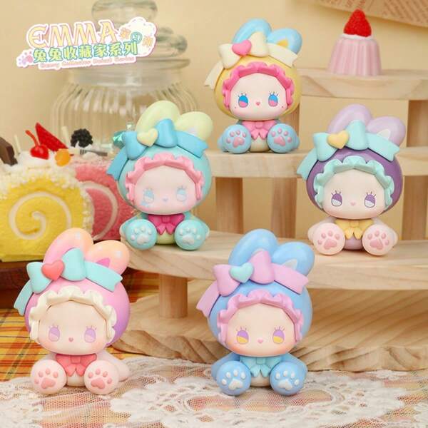 1pc Random Style Anime Rabbit Carnival Figurine, Elegant Desktop Decor Combining Carnival Theme And Cute Rabbit, Beautiful Gift For Friends And Family To Create A Peaceful And Relaxing Living Space, Random Style Shipped