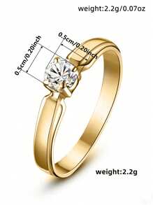 1Pc Kids Pretty Cubic Zirconia Rings For Girls For Birthday Gifts For Party Jewelry Daily Decoration
