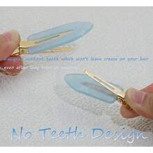 QY 2.36" Creaseless Hair Clips No Bend Resin Styling Duckbill Hair Barrettes No Crease Flat Clip For Women Hairstyle Bangs Waves Makeup Stylish Hairs Accessories 2PCS Blue  1613 - 藍色 - 查看 4