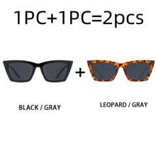 LANTEEM 1pc 2pcs 3pcs 6pcs 8pcs 10 Pcs Retro Cat Eye Black Glasses Personalized European And American Women's Fashion Glasses Summer Vacation Beach Accessories