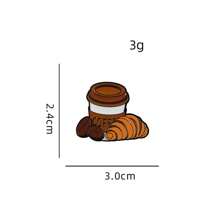 Broche para máquina de café, grãos de café, croissant - Broche de lapela pequeno e versátil para alimentos e bebidas, acessório para bolsa