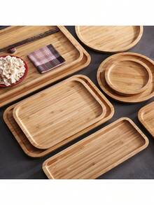 Japanische Bambusuntersetzer, Untersetzer, massive Holzuntersetzer, rechteckige Bambusuntersetzer, Holzteller, Holzuntersetzer, runde Untersetzer, Teetassen und Untertassen, Grilluntersetzer - Kuchenuntersetzer - Trockenobstuntersetzer - kreative Haushalt-Obstuntersetzer mit Fächern - Gästeempfang - Wohnzimmerdekoration - Grilluntersetzer - Obstplatten - Pizzauntersetzer - Haushaltsuntersetzer