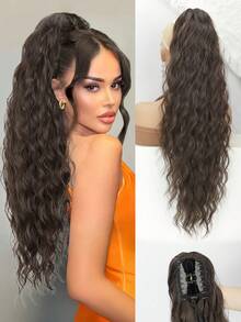 Ponytail Extension, Claw Clip Ponytail Extension For Women Long Wavy Pony Tails Hair Extensions Fluffy Natural Looking Synthetic 30 Inch Clip In Ponytail Hairpiece For Daily Use - Multicolor - View 16