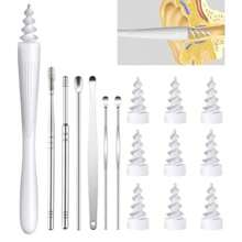 7 In 1 Ear Wax Removal Tool 2025 QGrips Ear Wax Removal Reusable And Washable Replacement Soft Silicone Tips For Cleaner Earwax Ear Wax Removal Kit Contains 7 Types Of Ear Cleaner Tools - 如圖 - 查看 1