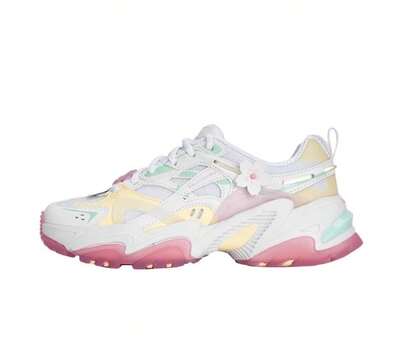 Skechers Giày thể thao đế dày Chunky Sakura Collaboration dành cho nữ, thiết kế hình gấu trúc