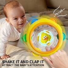 Vibrating Hand Drum, Suitable For 0+ Years Old As Percussion Toy - Great For Grip Strength Training, Relaxation And Auditory Development - Ideal Gift For Halloween Or Christmas, Available In 2 Colors - Multicolor - View 7
