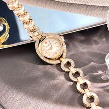 Modische Damen Armbanduhr im Römischen Stil, Luxus personalisiertes Stahlarmband Quarz Armbanduhr für Frauen, Neues beliebtes Damen Armbanduhr Modell