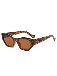 1/3/4副男女通用韩版时尚黑色猫眼多边形百搭太阳镜，适合优雅着装、旅行、运动、驾驶、节日、海滩、音乐节、郊游、夏季配饰、度假、家庭出游、高尔夫、徒步旅行、街头风格、运动、派对、户外活动、假日 - 彩色 - 查看 9