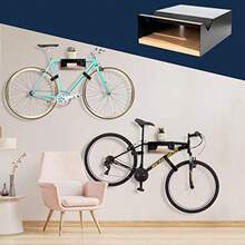 Bicycle Wall Mount SRack Bicycle Holder Aluminium Wood Bicycle Mount For Road Bike Gravel Bike Touring Bike Bicycle Stand Wall Indoor Storage For Garage Living Room - 黑色 - 查看 6
