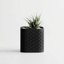 ORIZZONTE Jarrón decorativo con diseño geométrico. Disponible en dos tamaños. Ideal para decoración del hogar, centro de mesa o florero. 100 % fabricado en Italia. Envío desde Italia. - Negro - Ver 5
