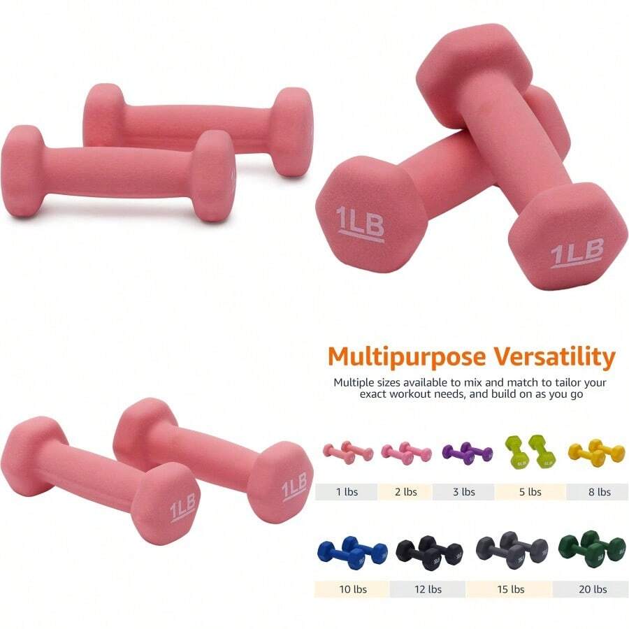 Basics Neoprene Dumbbell Hand Weights For Exercise And Muscle Toning