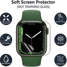 5pcs Transparent Hydrogel Screen Protector Film For Apple Watch S10 Series, Anti-Scratch Soft Film Compatible With 38/40/41/42/44/45/49/46mm Ultra/SE/8/7/6/5/4/3/2/1 - Transparent 5Pcs - View 2