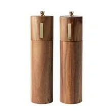 Set de 1/2/3 molinillos de pimienta manuales, molino de pimienta de madera para uso doméstico, para pimienta negra y sal marina en restaurantes - Marrón - Ver 16